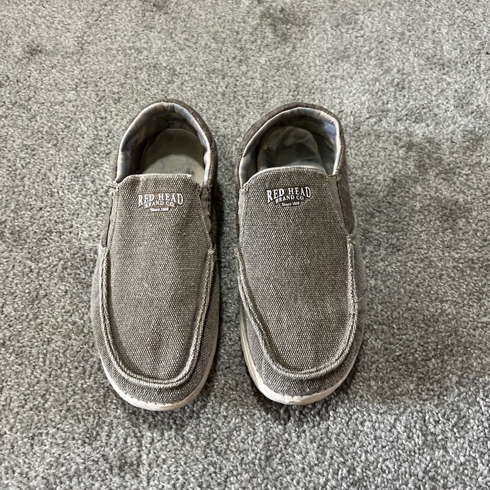 Redhead shoes mens 8 gray brown slip on hayden casual loafer shoes western beach